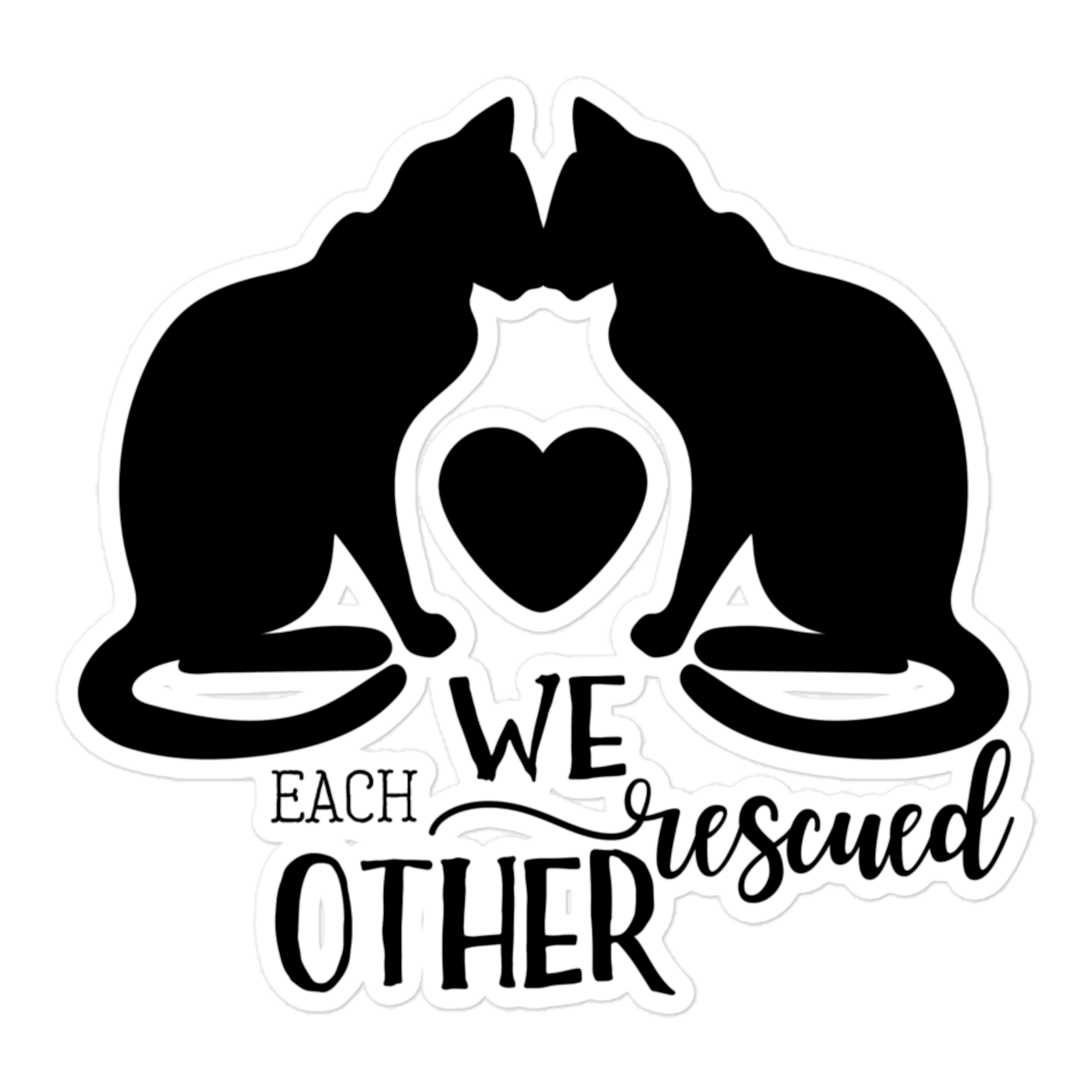 We Rescued Each Other 5.5x5.5 Decorative Sticker