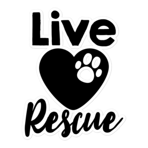 Live Love Rescue 5.5x5.5 Decorative Sticker