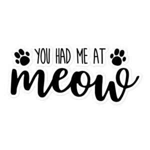 You Had Me At Meow 5.5x5.5 Decorative Sticker