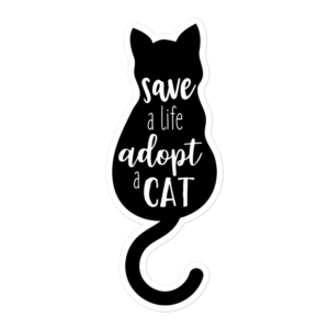 Save A Life Adopt A Cat 5.5x5.5 Decorative Sticker