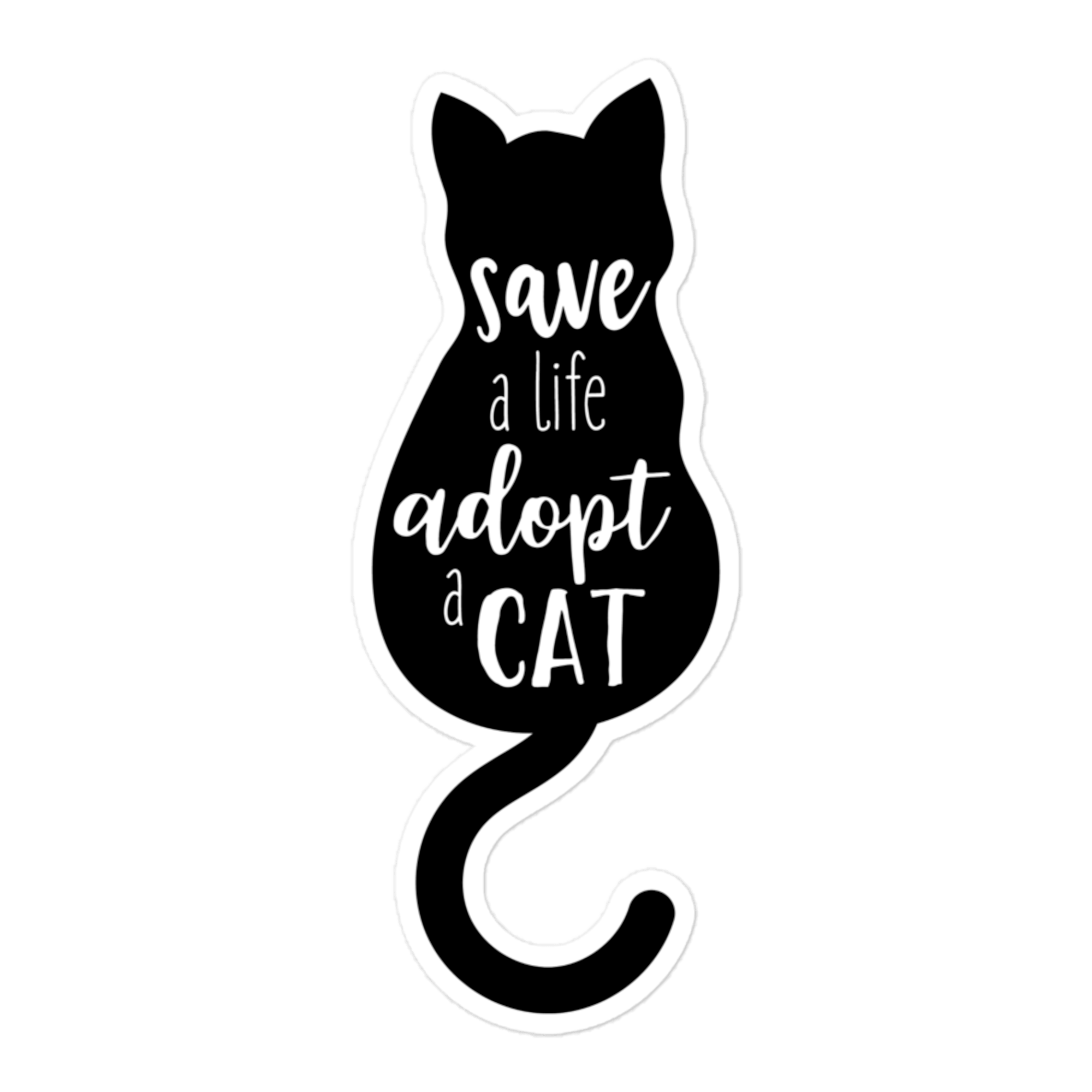 Save A Life Adopt A Cat 5.5x5.5 Decorative Sticker