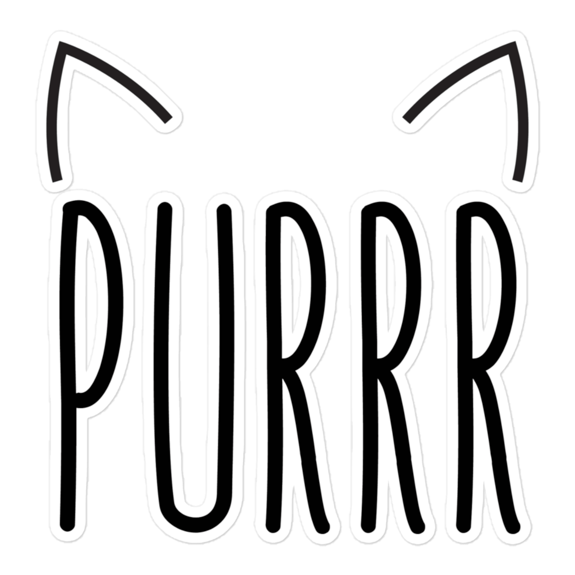 Purrr 5.5x5.5 Decorative Sticker