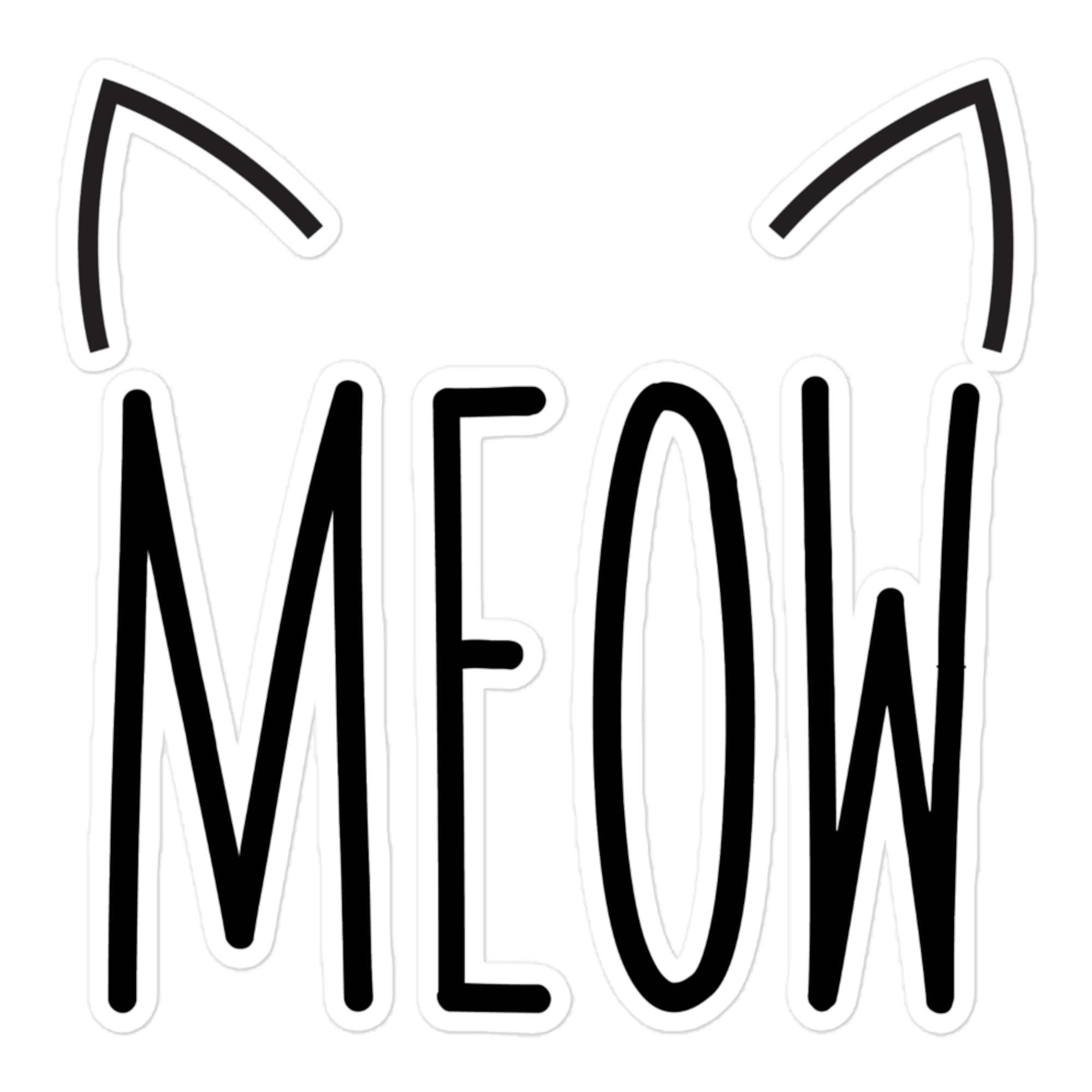 Meow 5.5x5.5 Decorative Sticker