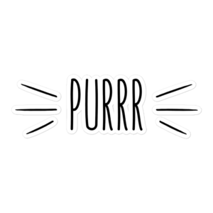 Purrr 5.5x5.5 Decorative Sticker