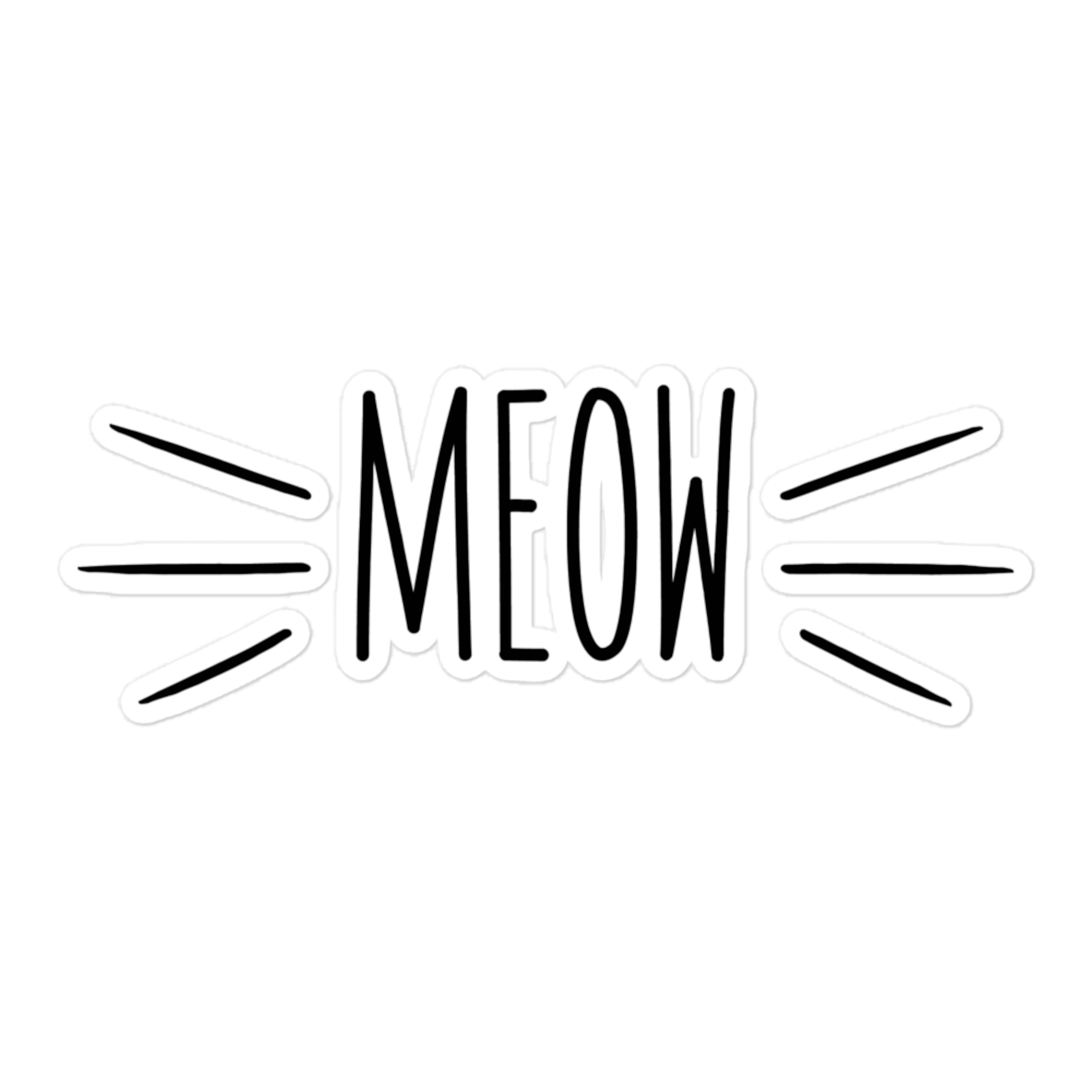 Meow 5.5x5.5 Decorative Sticker