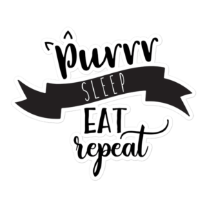 Purrr Sleep Eat Repeat 5.5x5.5 Decorative Sticker