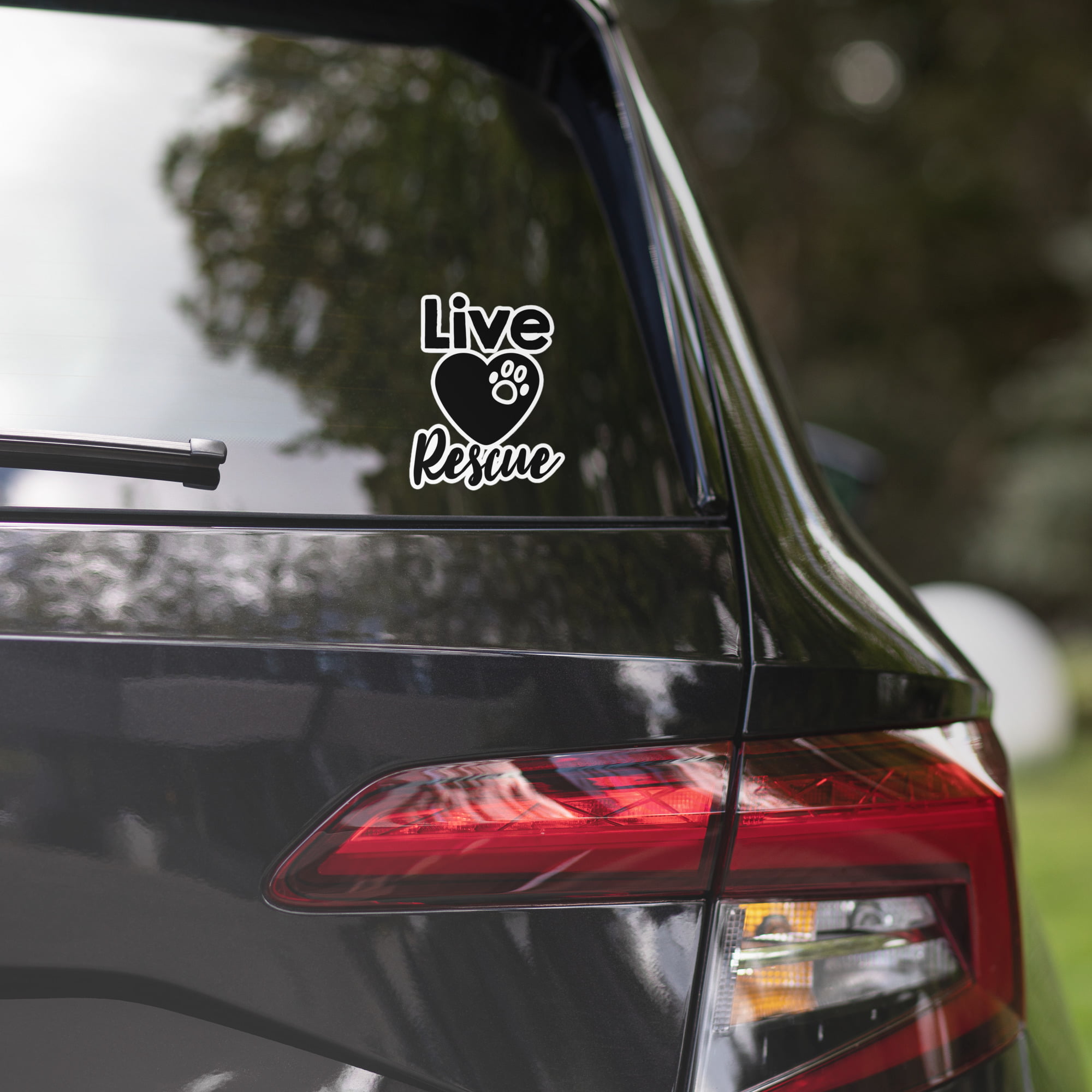 Live Love Rescue 5.5x5.5 Decorative Sticker