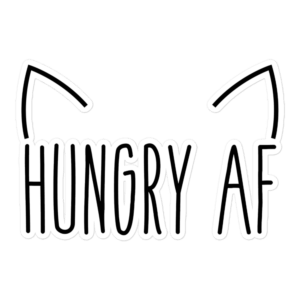Hungry AF 5.5x5.5 Decorative Sticker