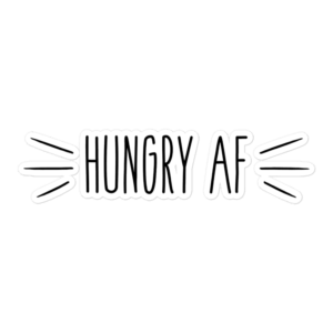 Hungry AF 5.5x5.5 Decorative Sticker
