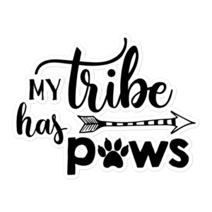 My Tribe Has Paws 3 5.5x5.5 Decorative Sticker