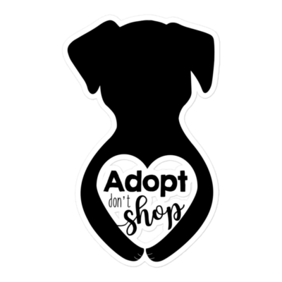 Adopt Don't Shop 5.5x5.5 Decorative Sticker