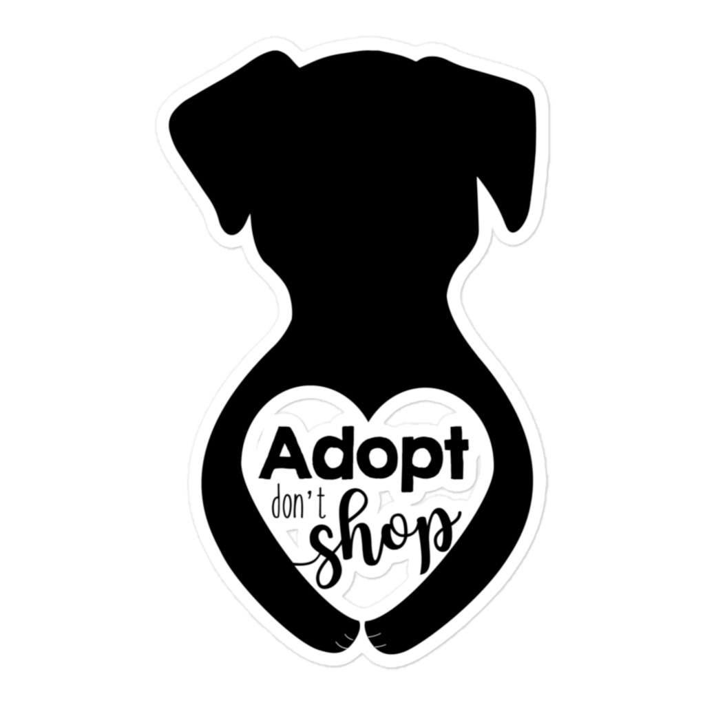 Adopt Don't Shop 5.5x5.5 Decorative Sticker