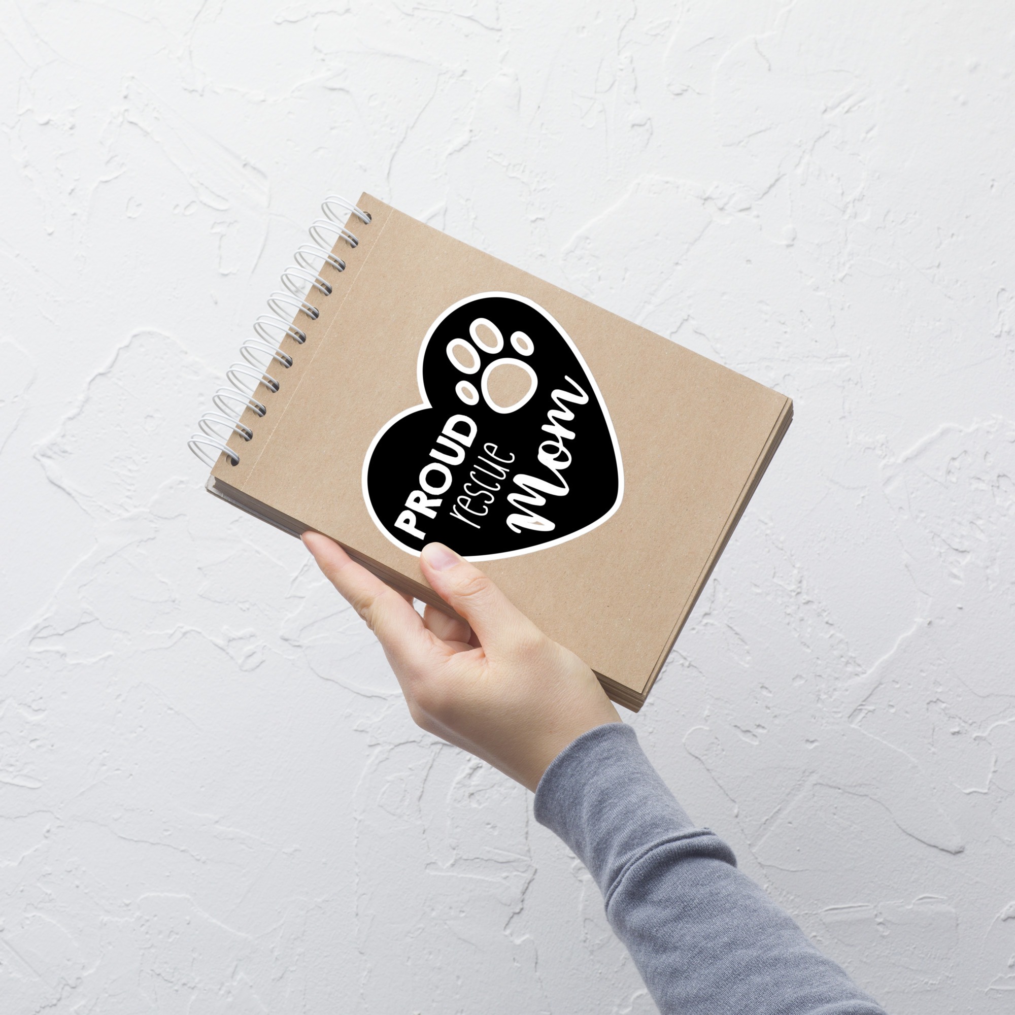 Proud Rescue Mom 5.5x5.5 Decorative Sticker