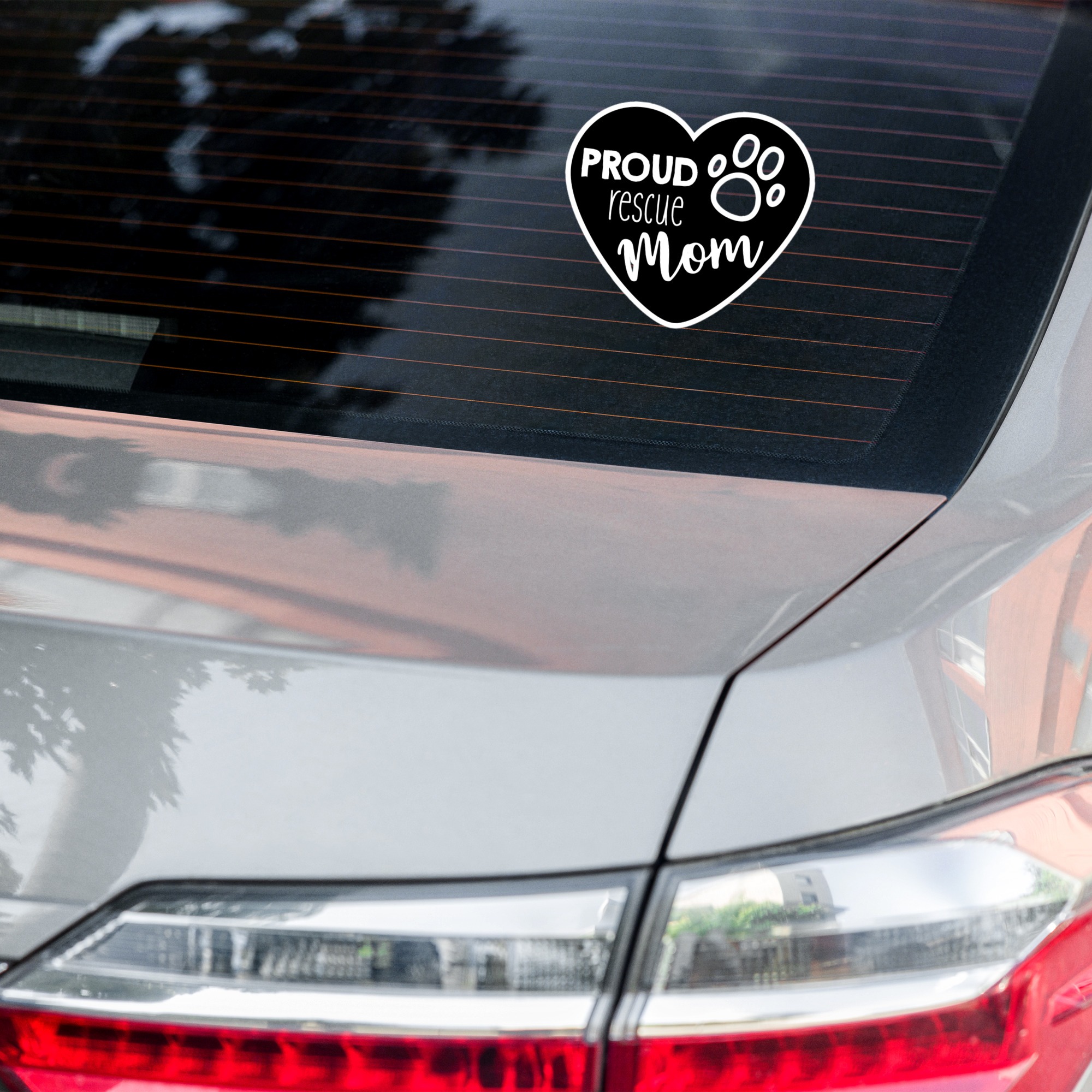 Proud Rescue Mom 5.5x5.5 Decorative Sticker