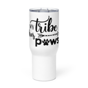 My Tribe Has Paws: Travel Mug with Handle